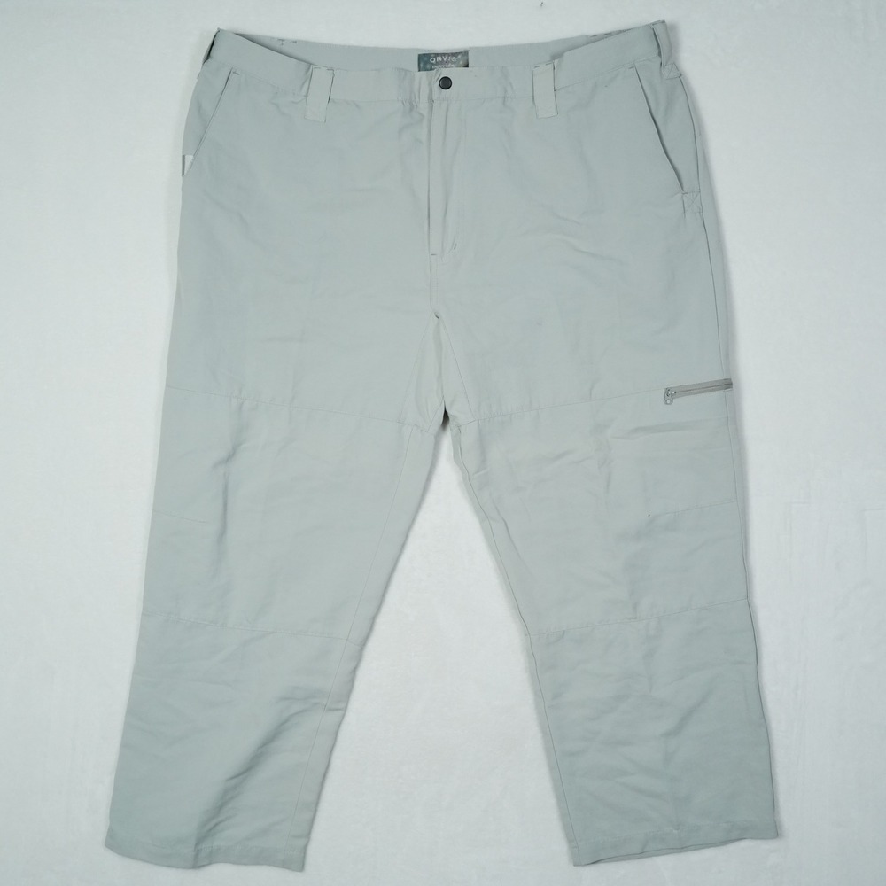 Orvis Trout Bum Mens XXL Gray Nylon Hiking Fishing Pants Quick Dry Cargo